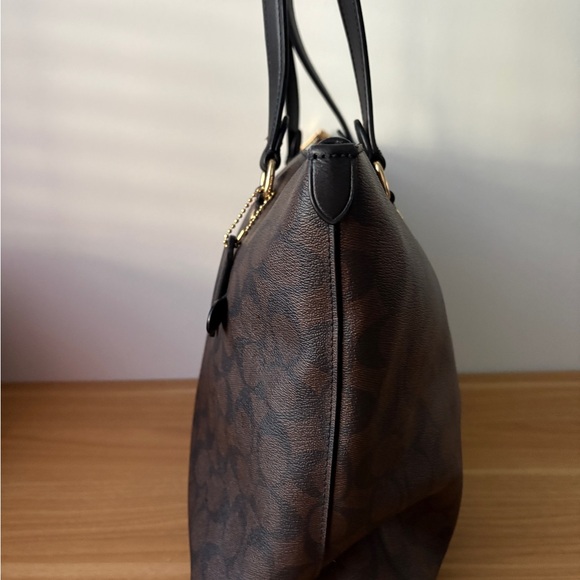 COACH GALLERY TOTE IN SIGNATURE CANVAS BROWN - Picture 3 of 8